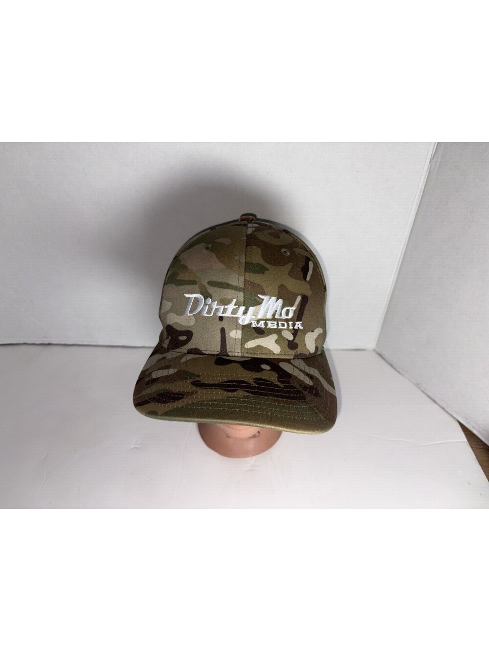 Dirty Mo Media Camouflage Flexfit Hat S/M Embroidered Snapback Style Cap